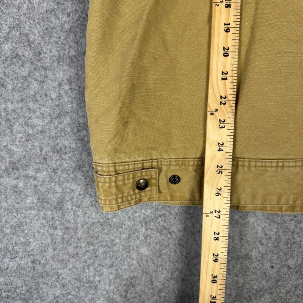 American Eagle Outfitters Mens Tan Canvas Workwear Jacket Corduroy Collar Large